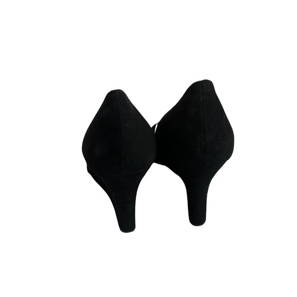 Kate Spade New York Black Peep Toe Wedge Sandals Cutout Velvet Size 6.5 Women's - Picture 9 of 11